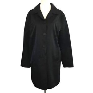 Weatherproof Womens Trench Coat Black Button Up Minimalist Capsule Wardrobe